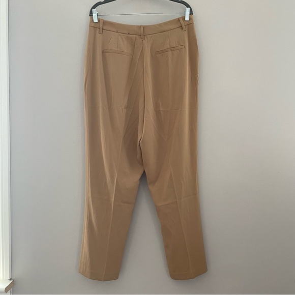 J&L ATELIER Pleated Straight Leg Trousers High Waisted Large / Size 12 NWOT - Picture 3 of 6